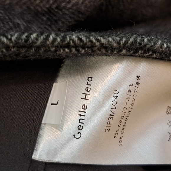 NWT Single Breasted Wool-Cashmere Overcoat (Grey) - Gentle Herd - Picture 16 of 16